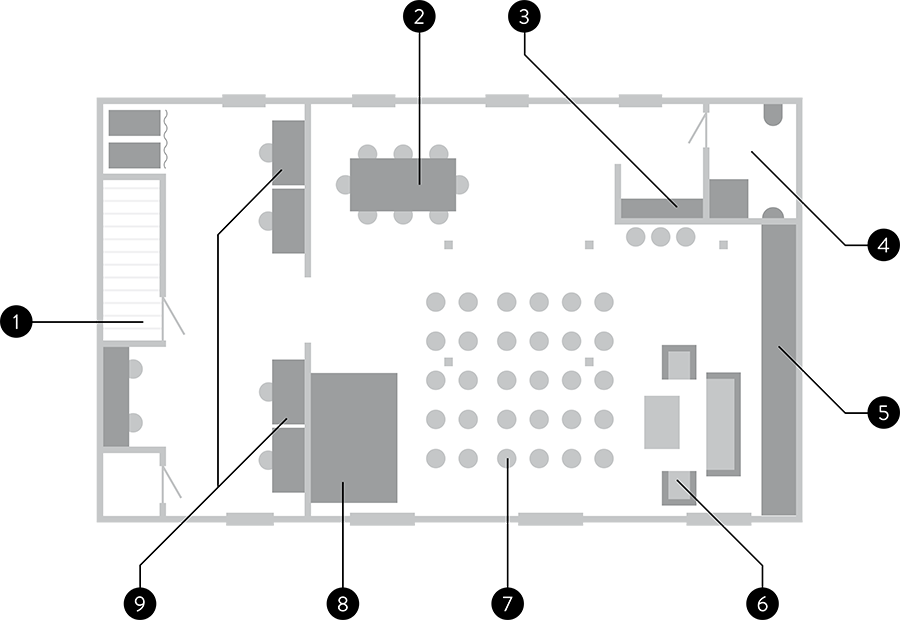 Grundriss Eventlocation